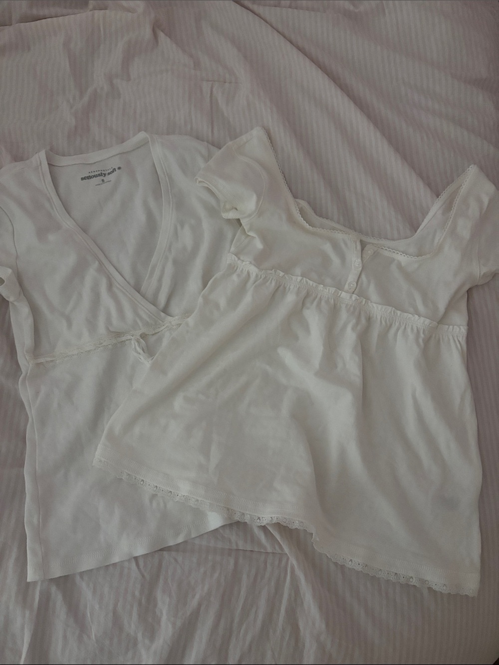 Two NWOT Aeropostale White Women’s Tops